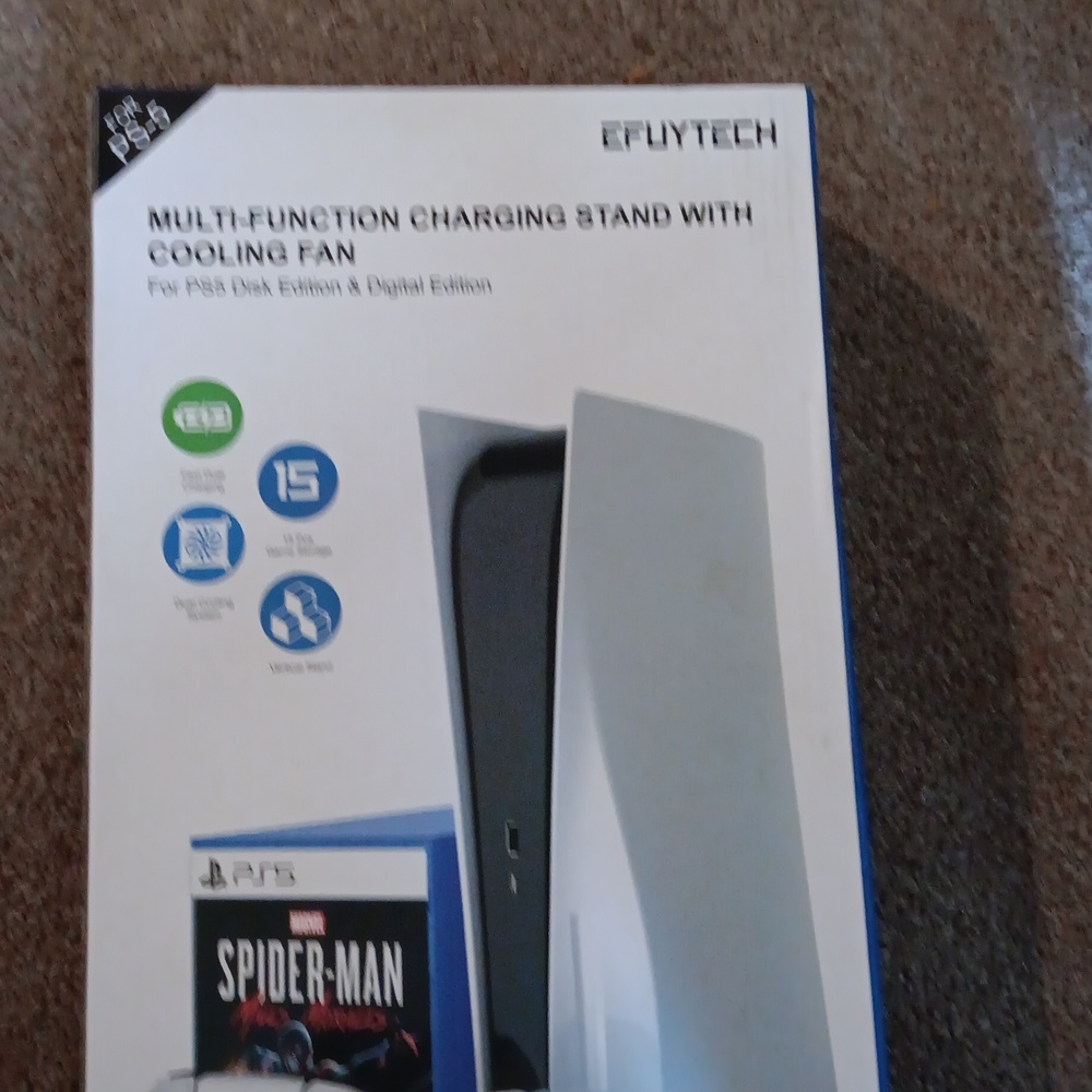 EFUYTECH ps5 cooling stand w/ charging station & cooling fan